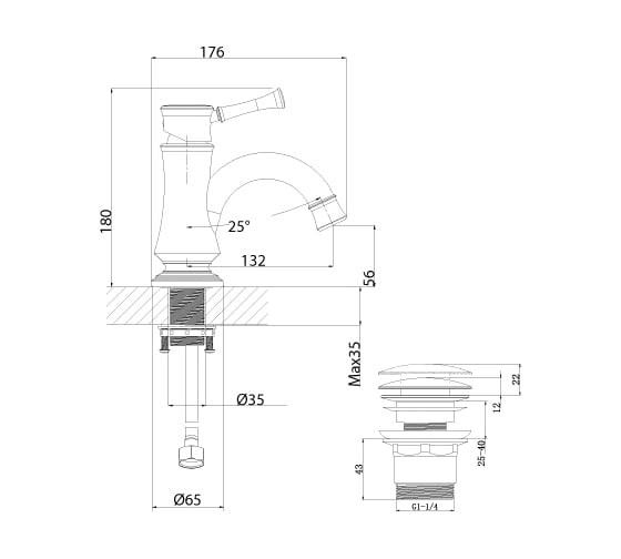 Смеситель для раковины Lemark Peretto LM6306RB