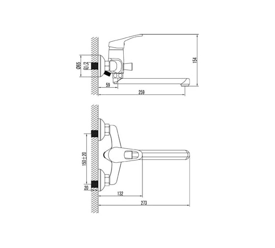 Универсальный смеситель Lemark Omega LM3110C