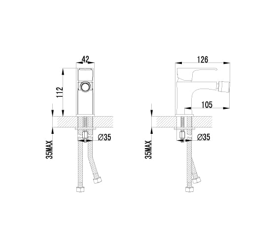 Смеситель для биде Lemark Plus Factor LM1608C