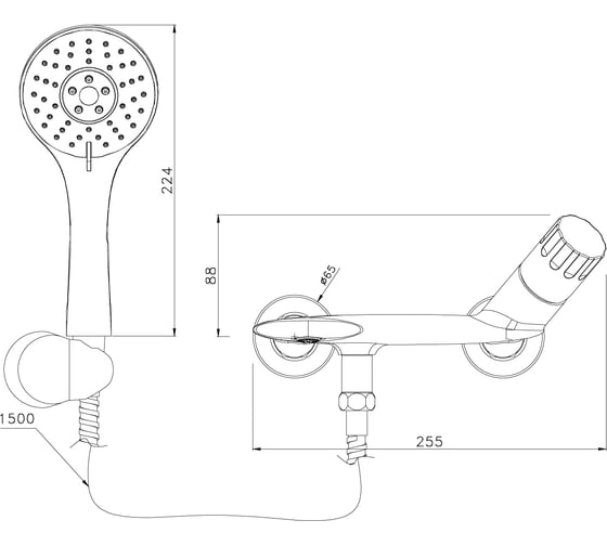 Смеситель Lemark Wing для ванны LM5302C