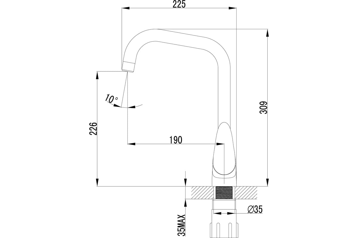 Смеситель lemark pramen lm3355c для кухни