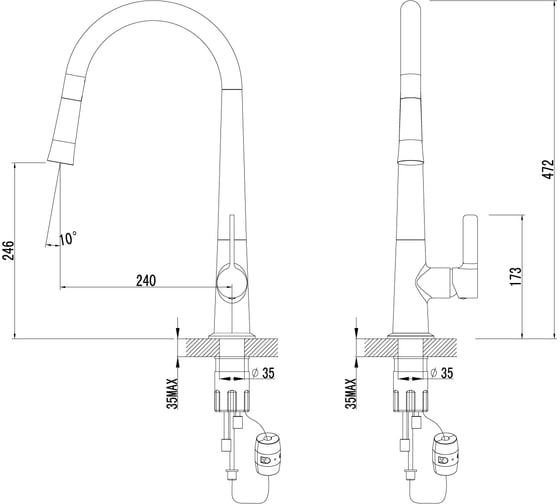 Смеситель Lemark Soul для кухни LM6001C