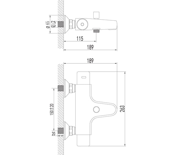 Смеситель Lemark Thermo LM7732C для ванны, термостатический LM7732C