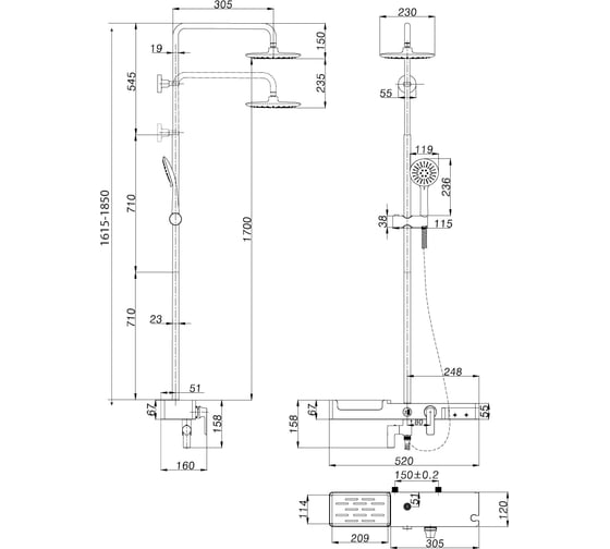 Смеситель Lemark Tropic для ванны и душа LM7007C