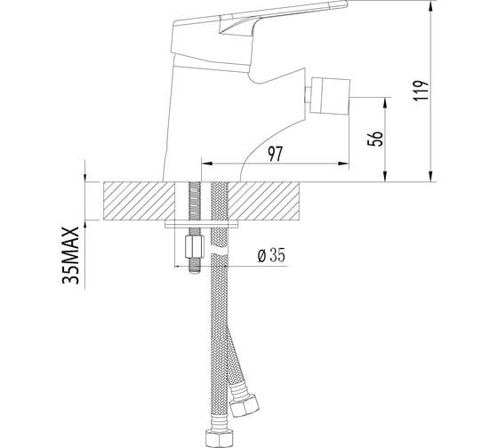 Смеситель Lemark Luna для биде LM4108C