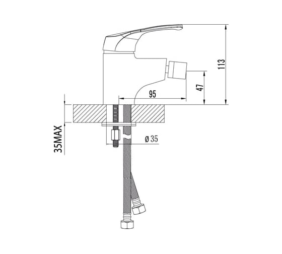 Смеситель для биде Lemark Omega LM3108C
