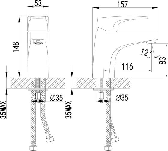 Смеситель Lemark Shift для раковины LM4306C