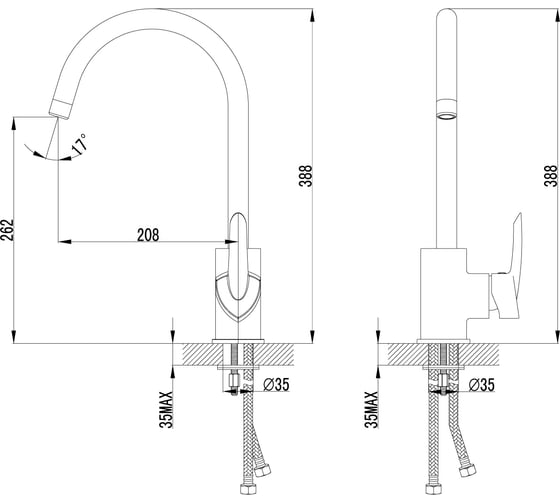 Смеситель Lemark Mars для кухни LM3505C