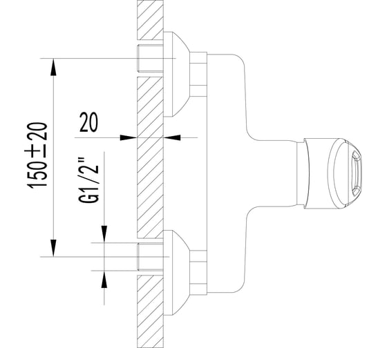 Смеситель Lemark Luna для душа LM4103C