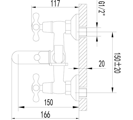 Смеситель Lemark Standard для ванны LM2102C