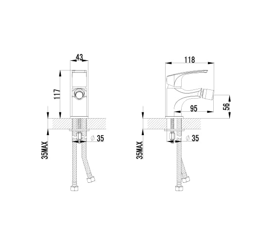 Смеситель для биде Lemark Plus Shape LM1708C