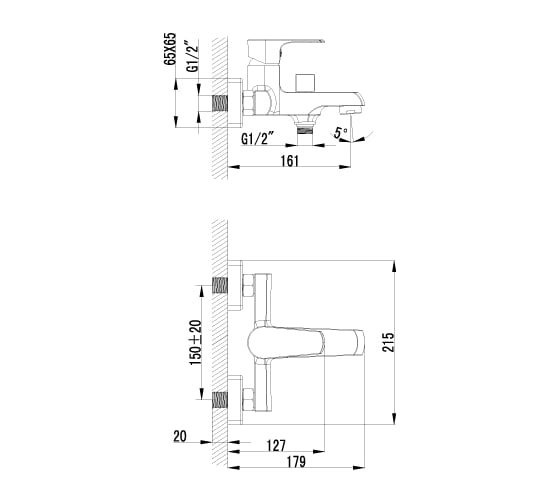 Смеситель для ванны Lemark Plus Factor LM1612C