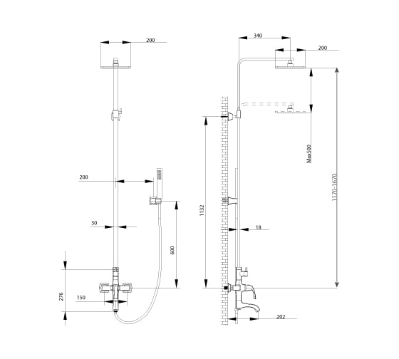 Смеситель для ванны и душа Lemark Nubira LM6262ORB