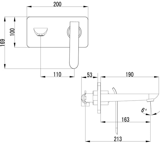 Смеситель Lemark Melange для раковины, встраиваемый LM4926CW