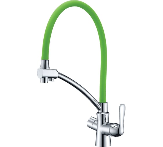 Смеситель Lemark Comfort для кухни с подключением к фильтру с питьевой водой LM3070C-Green 1