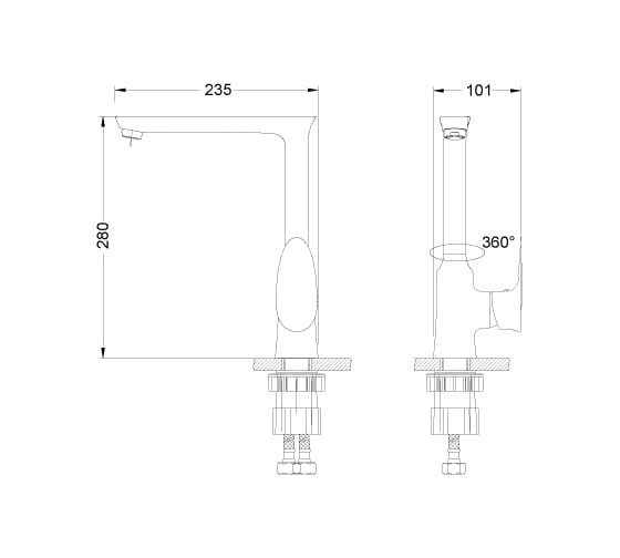 Смеситель для кухни Lemark Nero LM0205C