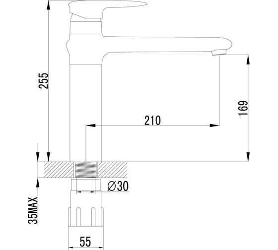 Смеситель Lemark Status для кухни LM4404C