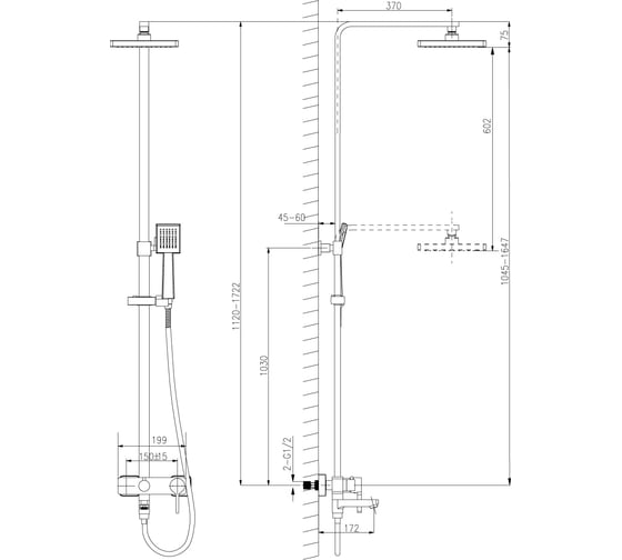 Смеситель Lemark Tropic для ванны и душа LM7004C