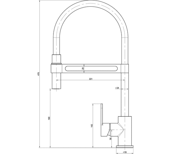 Смеситель Lemark Soul для кухни LM6006C