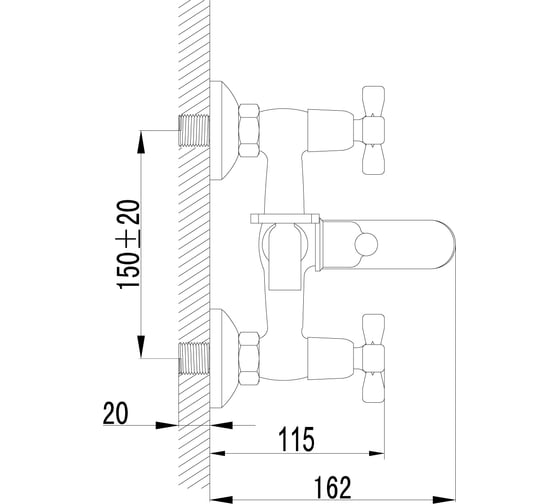 Смеситель Lemark Benefit LM2502C для ванны LM2502C