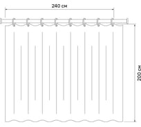 Штора для ванной высота 240 см