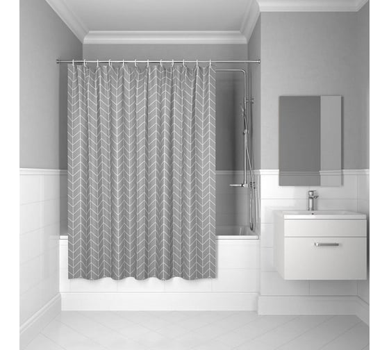 Штора для ванной комнаты IDDIS, 200*240см, полиэстер, B41P224i11 1