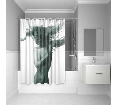 Штора для ванной комнаты IDDIS, 200*180см, полиэстер, B27P218i11