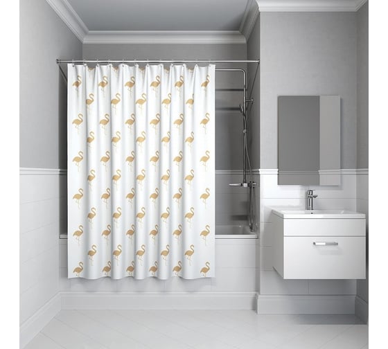Штора для ванной комнаты IDDIS, 200*180см, полиэстер, B26P218i11