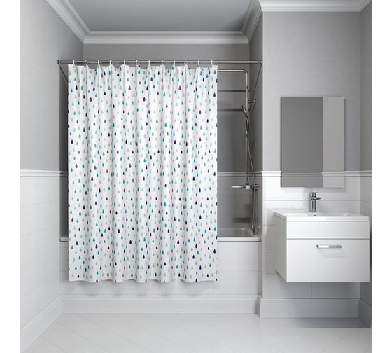 Штора для ванной комнаты IDDIS 180*180см, полиэстер P14P118i11