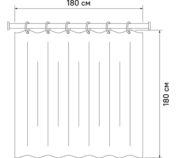 Штора для ванной комнаты IDDIS, 180*180см, PEVA, P11PV11i11