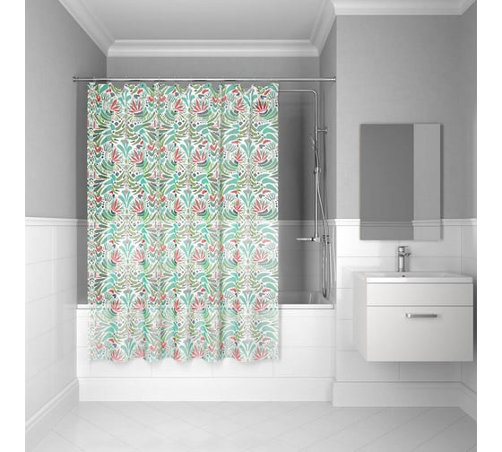 Штора для ванной комнаты IDDIS, 180*180см, PEVA, P09PV11i11 1