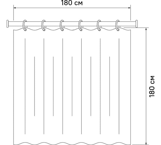 Штора для ванной комнаты IDDIS, 180*180см, PEVA, P09PV11i11