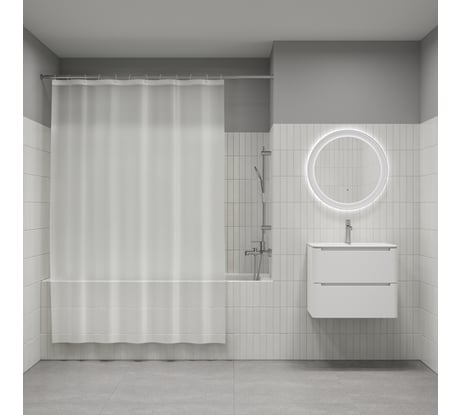 Штора для ванной комнаты IDDIS 180*180см, полиэтиленвинилацетат (PEVA) P08PV11i11