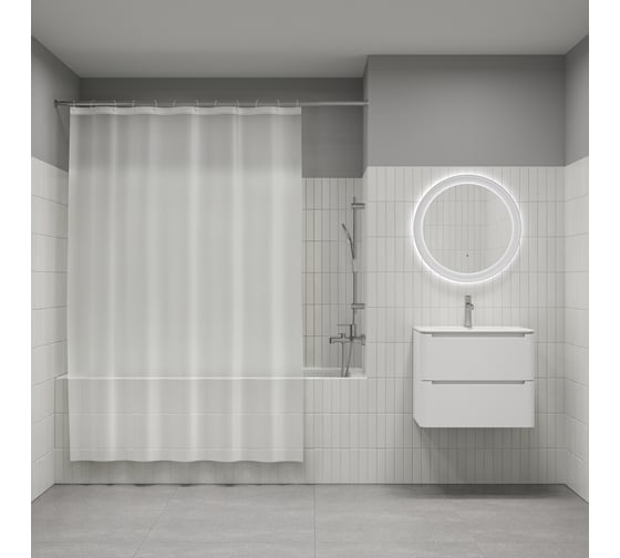 Штора для ванной комнаты IDDIS 180*180см, полиэтиленвинилацетат (PEVA) P08PV11i11