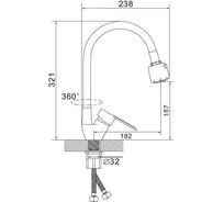 Смеситель для кухни WISENT WP53028F