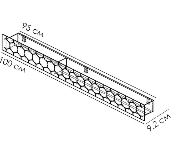 Полотенцедержатель Граф Держалкин Bee double 100x9.2x9 слева, черная Fl-bee-d100л-ч