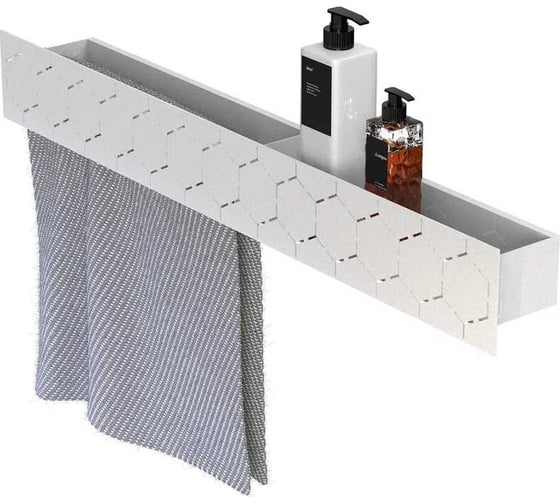 Полотенцедержатель Граф Держалкин Bee double 70x9.2x9 слева белая Fl-bee-d70л-б