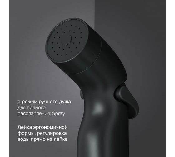 Гигиенический набор со шлангом и держателем AM.PM чёрный F0202022