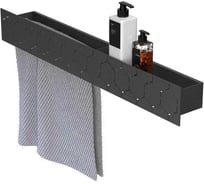 Полотенцедержатель Граф Держалкин Bee double 70x9,2x9 слева черная Fl-bee-d70л-ч