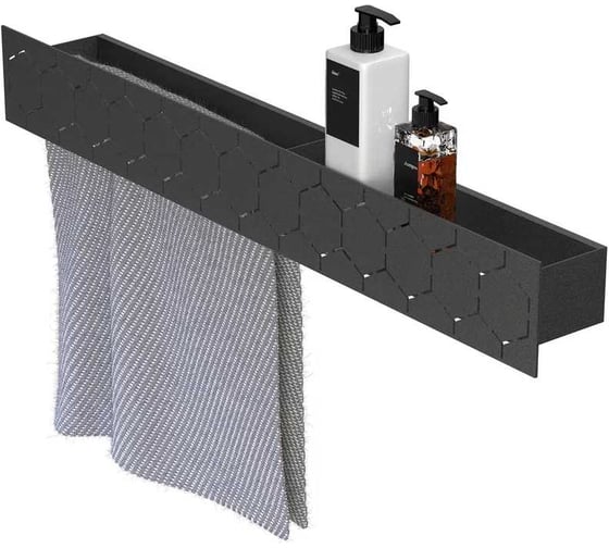 Полотенцедержатель Граф Держалкин Bee double 70x9,2x9 слева черная Fl-bee-d70л-ч 1