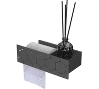 Держатель туалетной бумаги Граф Держалкин Bee duetto 26x13x8 т\б слева черная Fl-bee-du26л-ч
