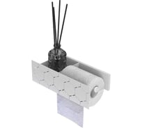 Держатель туалетной бумаги Граф Держалкин Bee duetto 26x13x8 т\б справа белая Fl-bee-du26п-б