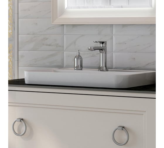 Смеситель для раковины KERAMA MARAZZI OLE однорычажный без донного клапана 3/8, хром глянец 69412KM.21.018
