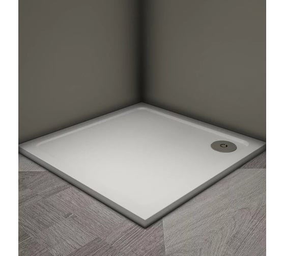 Душевой поддон Veconi Tezeo stone TZ-08, 1000x1000x30, искусственный камень, белый TZ08-100K-01-19C3 1