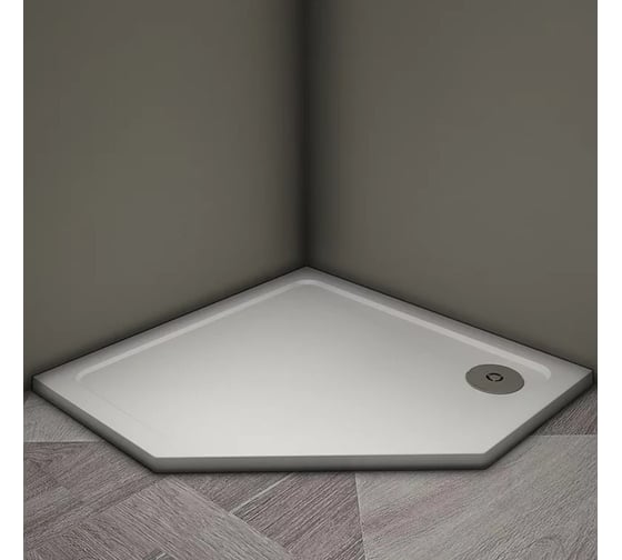Душевой поддон Veconi Tezeo stone TZ-12, 1000x1000x30, искусственный камень, белый TZ12-100T-01-19C3 1