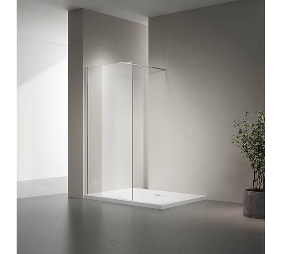 Душевая перегородка Veconi Korato KR-72, 700x2000, хром, стекло прозрачное KR72-70-01-C7 1