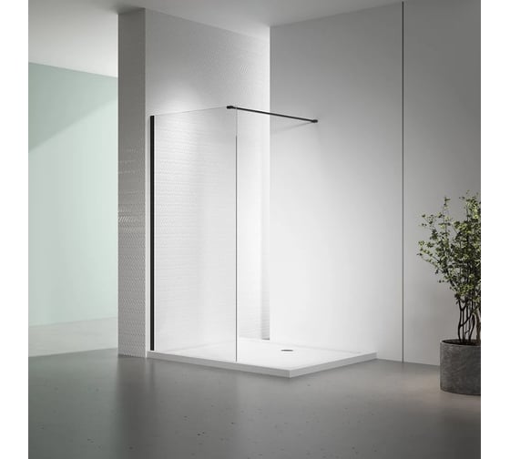 Душевая перегородка Veconi Korato KR-72B, 700x2000, черный, стекло прозрачное KR72B-70-01-C7 1
