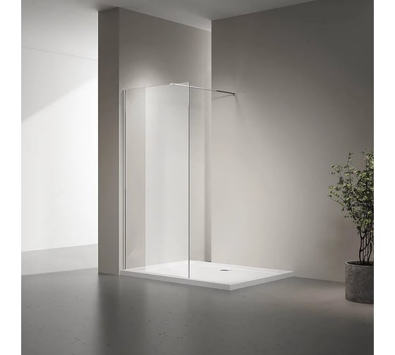 Душевая перегородка Veconi Korato KR-72, 1000x2000, хром, стекло прозрачное KR72-100-01-C7 1