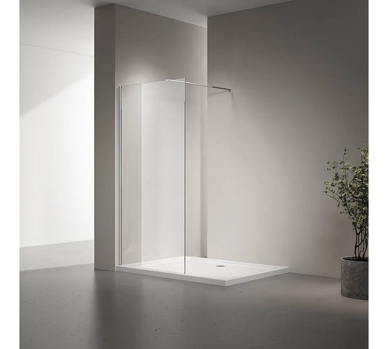 Душевая перегородка Veconi Korato KR-72, 1200x2000, хром, стекло прозрачное KR72-120-01-C7