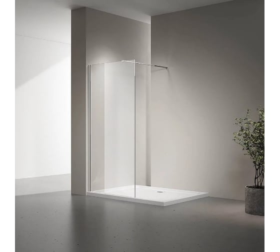 Душевая перегородка Veconi Korato KR-72, 900x2000, хром, стекло прозрачное KR72-90-01-C7 1